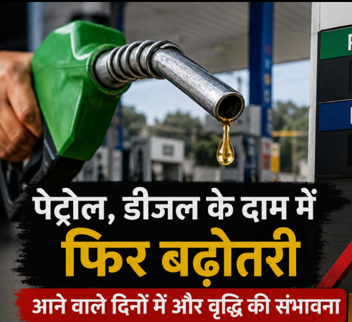 पेट्रोल,डीजल के दाम में फिर हो गई बढ़ोतरी,आज प्रति लीटर 90 पैसे की वृद्धि